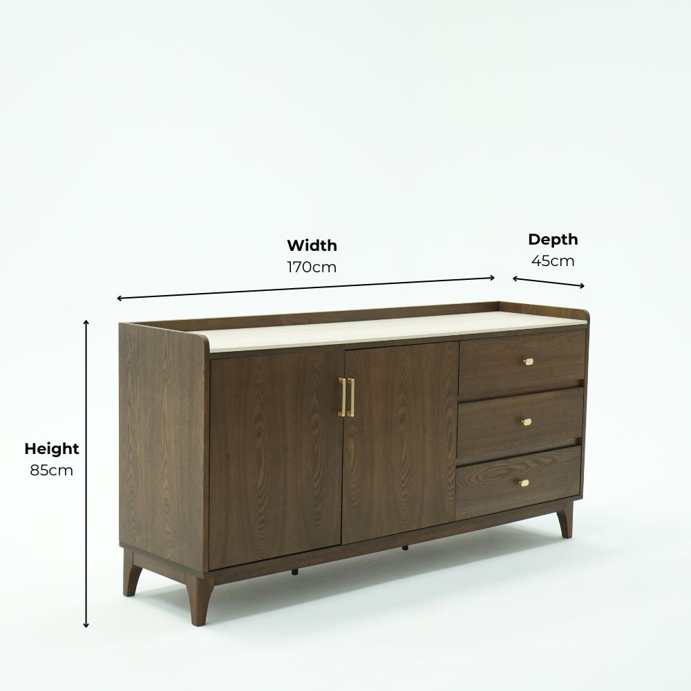 Lorenzo Walnut Wooden Sideboard