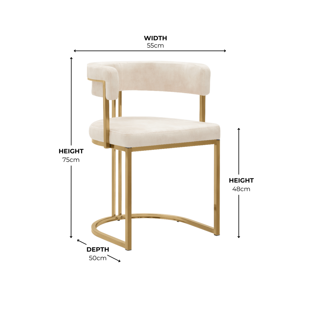 Petra Cream Travertine Ceramic Dining Set With 4 Mia Gold Chairs